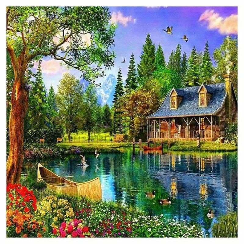 New Hot Sale Dream Cottage Full Drill - 5D Diy Diamond 