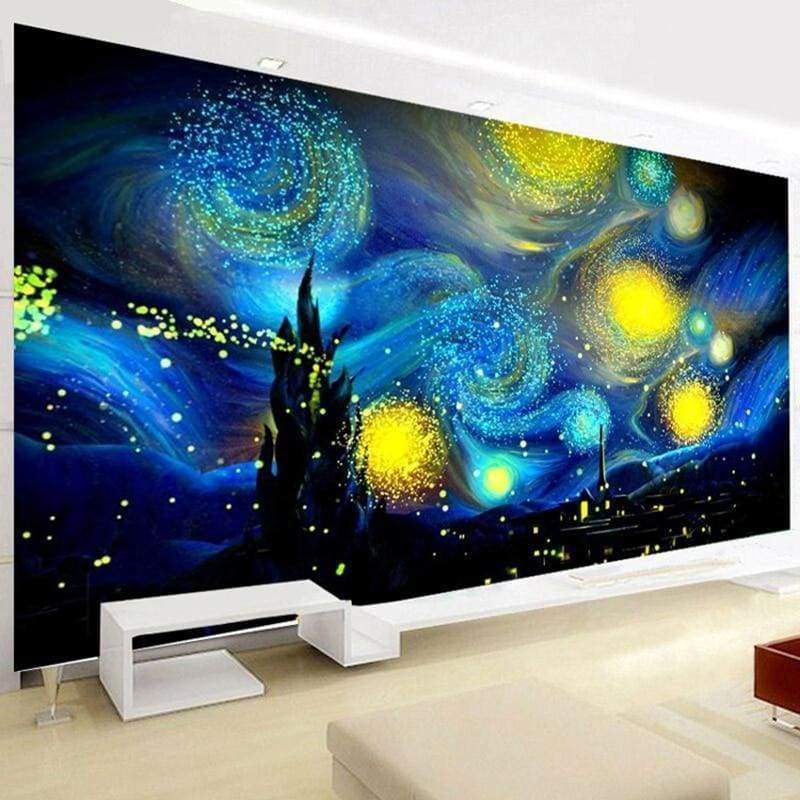 New Large Size Abstract Sky Space Full Drill - 5D Diy 