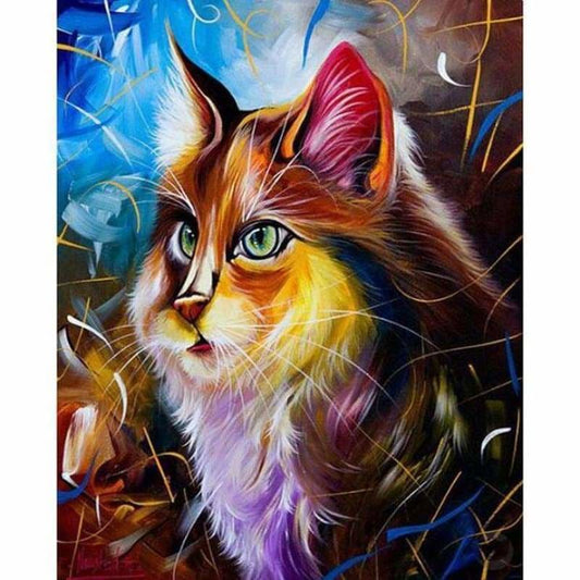 New Oil Painting Style Cat Full Drill - 5D Diy Diamond 