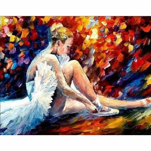 Oil Painting Style Dancer Girl Full Drill - 5D Diy Diamond 