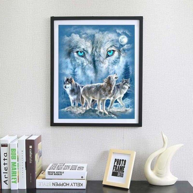 Oil Painting Style Wolf Pattern Full Drill - 5D Diy Diamond 