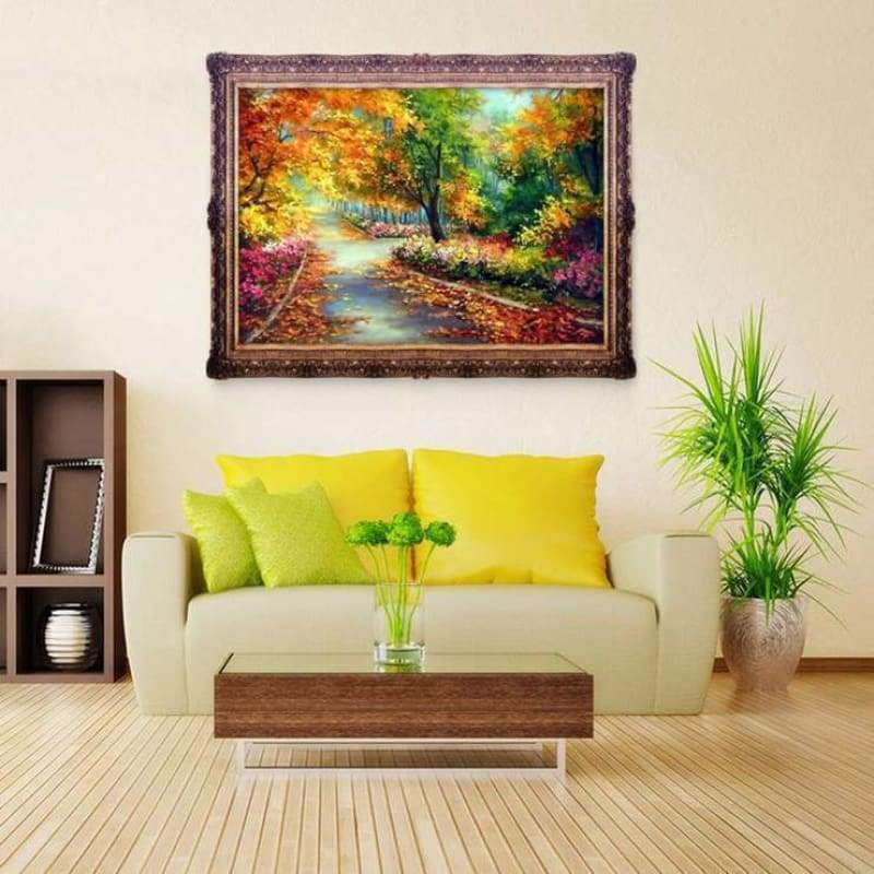 Full Drill - 5D Diamond Painting Kits Charming Autumn Colored Forest - NEEDLEWORK KITS