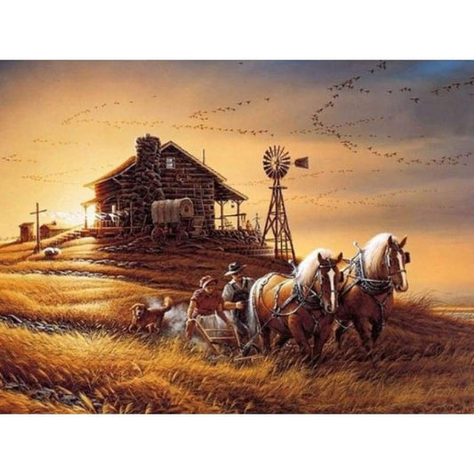 Old Farm Scenery - Full Drill Diamond Painting - Special