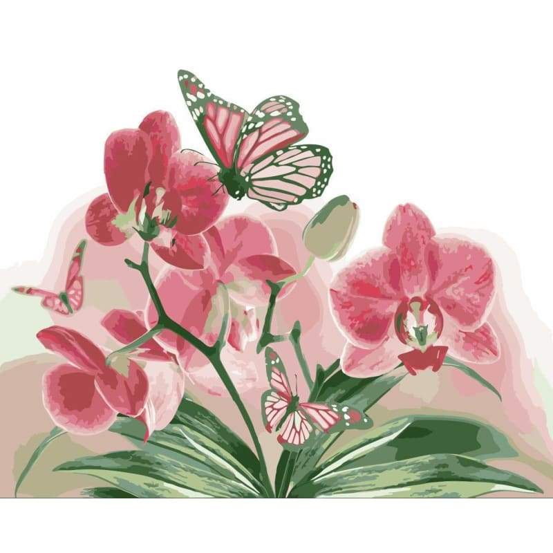 Orchid Diy Paint By Numbers Kits WM-992 - NEEDLEWORK KITS