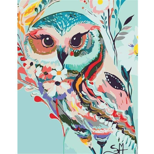 Owl Diy Paint By Numbers Kits PBN90547 - NEEDLEWORK KITS