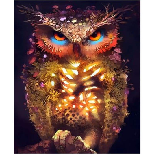 Owl Diy Paint By Numbers Kits ZXQ3363 - NEEDLEWORK KITS