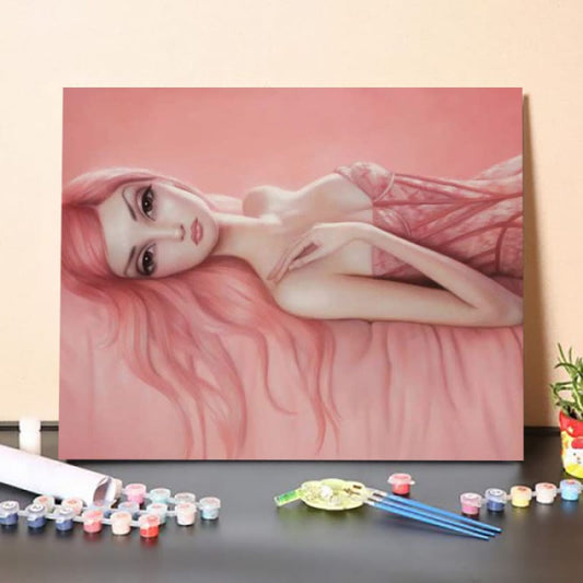 Paint By Numbers Kit-Beautiful Woman Lying Down