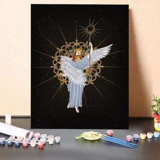 Paint by Numbers Kit-Beauty-Metal angel