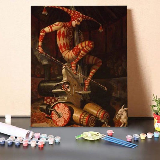 Paint By Numbers Kit-Clown Playing The Violin