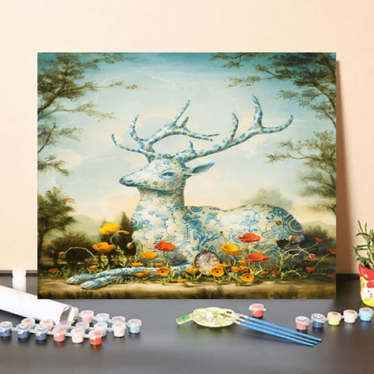 Paint by Numbers Kit-Colored deer