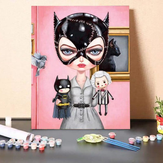 Paint By Numbers Kit-Cute Catwoman