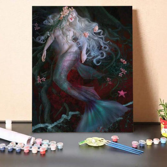 Paint by Numbers Kit-Dying mermaid