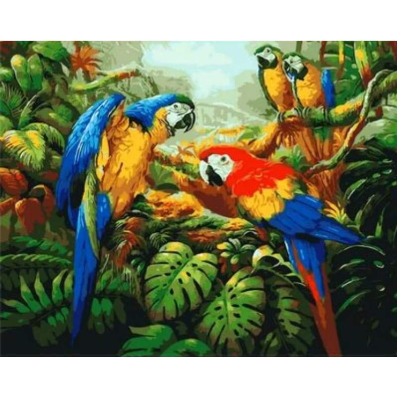 Parrot Diy Paint By Numbers Kits ZXQ1078 - NEEDLEWORK KITS