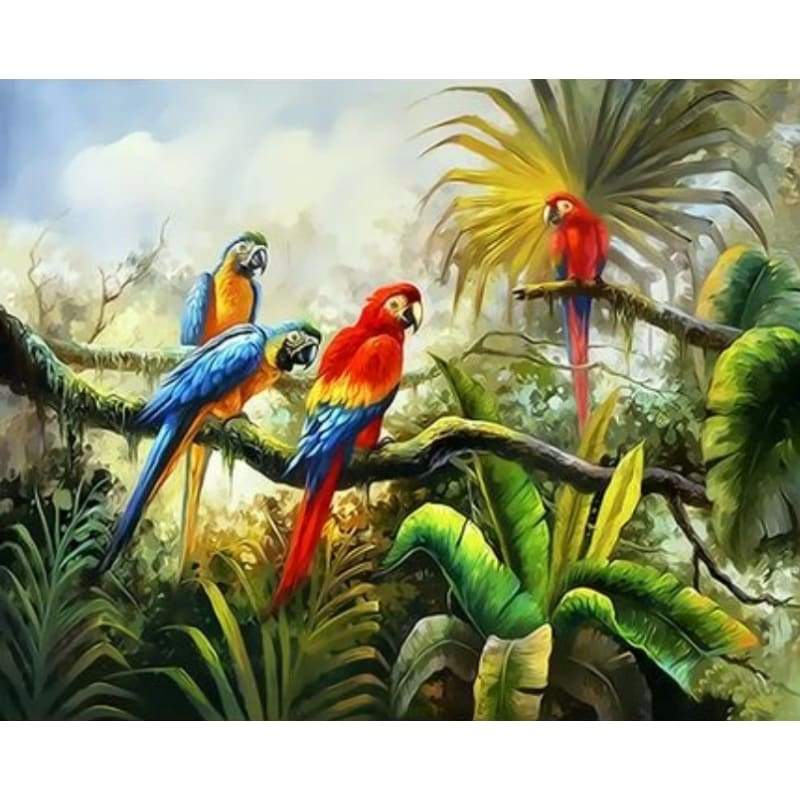 Parrot Diy Paint By Numbers Kits ZXQ3755 - NEEDLEWORK KITS