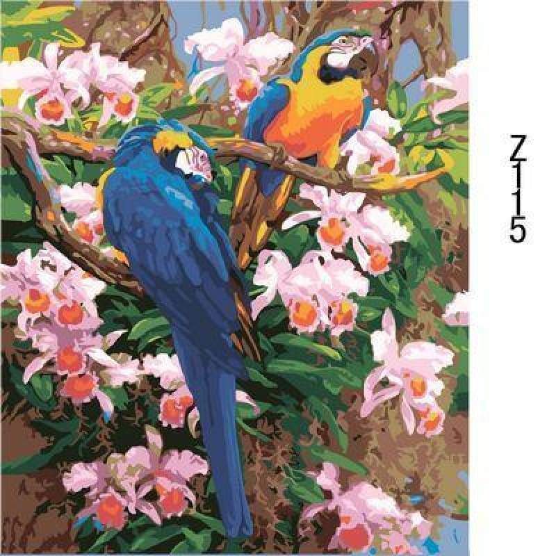 Parrot Diy Paint By Numbers Kits ZXZ115 - NEEDLEWORK KITS