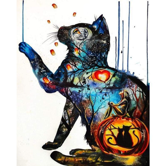Pet Cat Diy Paint By Numbers Kits PBN91182 - NEEDLEWORK KITS
