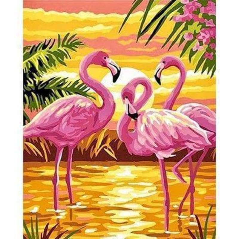 Pink Flamingo Diy Paint By Numbers Kits VM92136 - NEEDLEWORK KITS