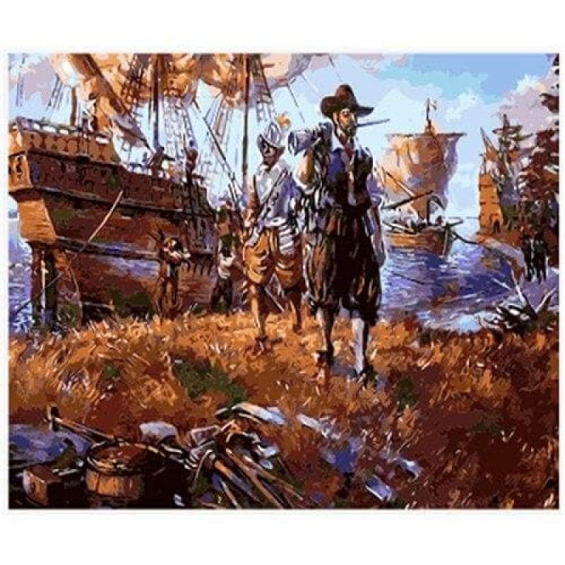 Pirate Boat Diy Paint By Numbers Kits PBN92010 - NEEDLEWORK KITS