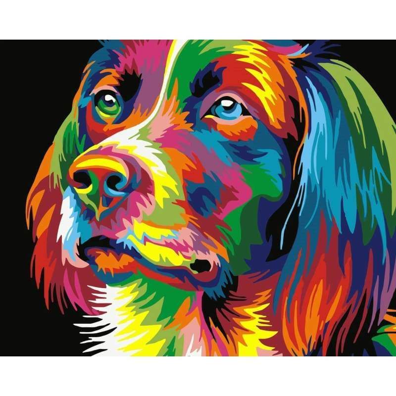 Pop Art Dog Diy Paint By Numbers Kits WM-230 - NEEDLEWORK KITS