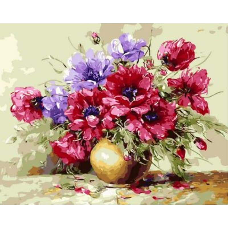 Poppy Flower Diy Paint By Numbers Kits ZXQ1362 - NEEDLEWORK KITS