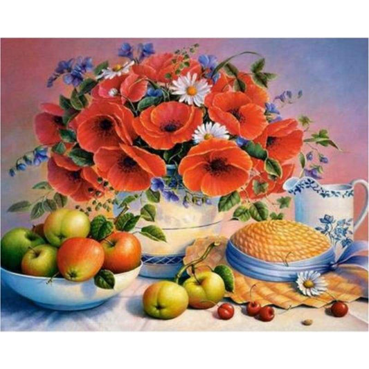 Poppy Flower Diy Paint By Numbers Kits ZXQ2375 - NEEDLEWORK KITS