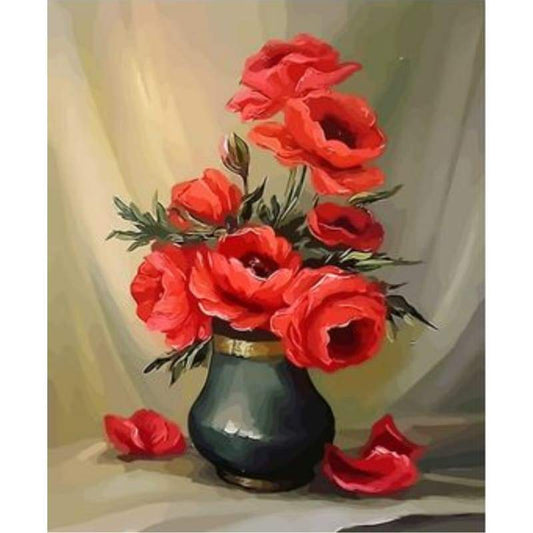 Poppy Flower Diy Paint By Numbers Kits ZXQ2671 - NEEDLEWORK KITS