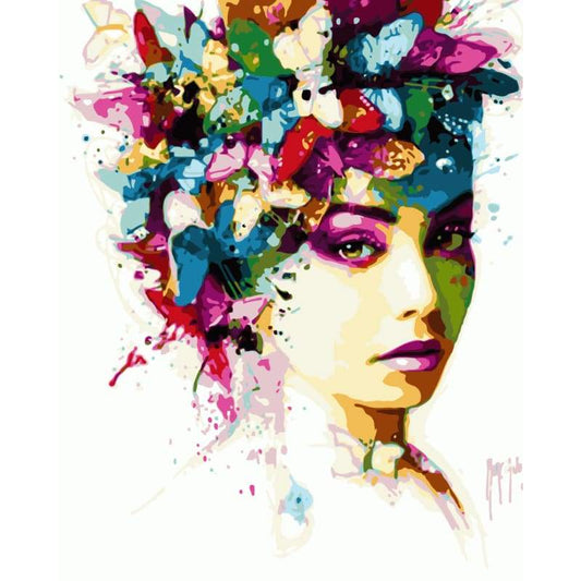 Portrait Girl Diy Paint By Numbers Kits WM-759 - NEEDLEWORK KITS