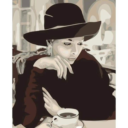 Portrait Gril Diy Paint By Numbers Kits ZXB195-16 - NEEDLEWORK KITS