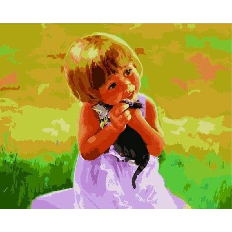 Portrait Gril Diy Paint By Numbers Kits ZXE493-27 - NEEDLEWORK KITS
