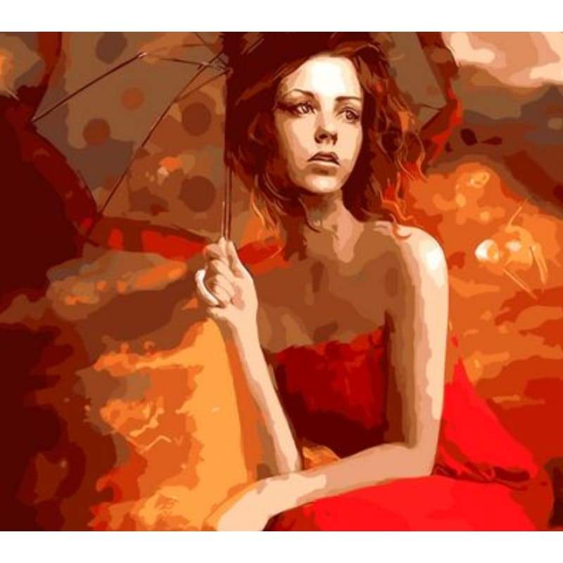 Portrait Woman Diy Paint By Numbers Kits ZXQ248 - NEEDLEWORK KITS