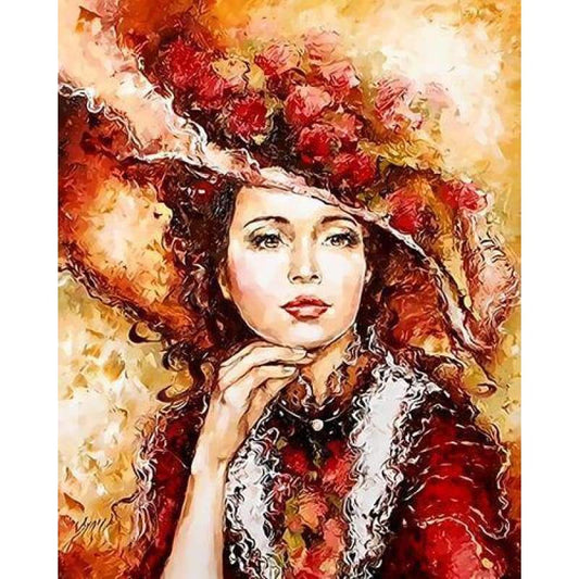 Portrait Woman Diy Paint By Numbers Kits ZXQ3890 - NEEDLEWORK KITS