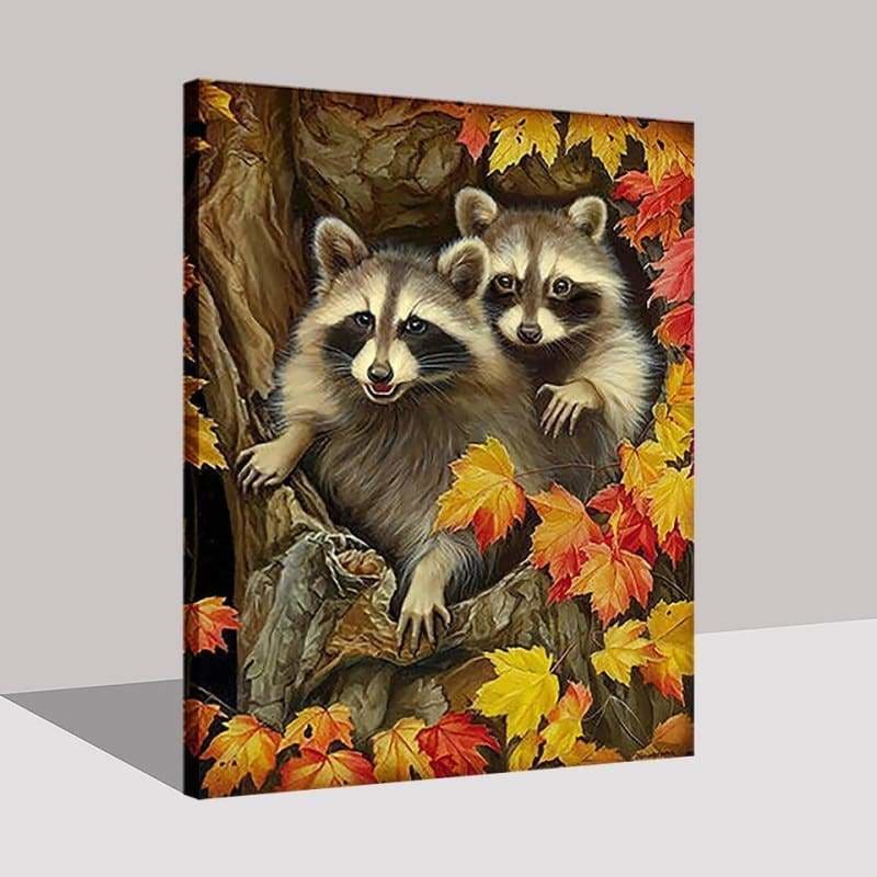 Raccoon Diy Paint By Numbers Kits PBN30106 - NEEDLEWORK KITS