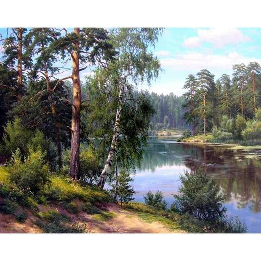 Riverside Scenery Diy Paint By Numbers Kits PBN92146 - NEEDLEWORK KITS