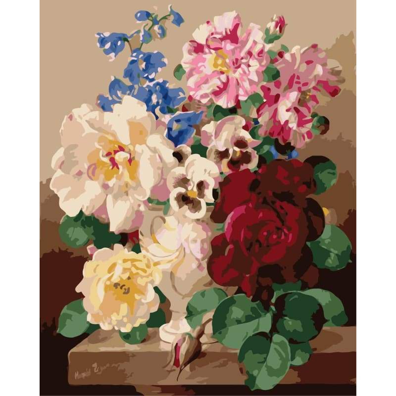 Rose Diy Paint By Numbers Kits WM-1195 - NEEDLEWORK KITS
