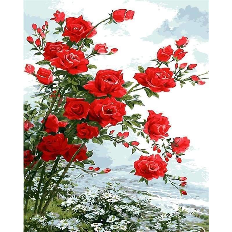 Rose Diy Paint By Numbers Kits WM-1510 - NEEDLEWORK KITS