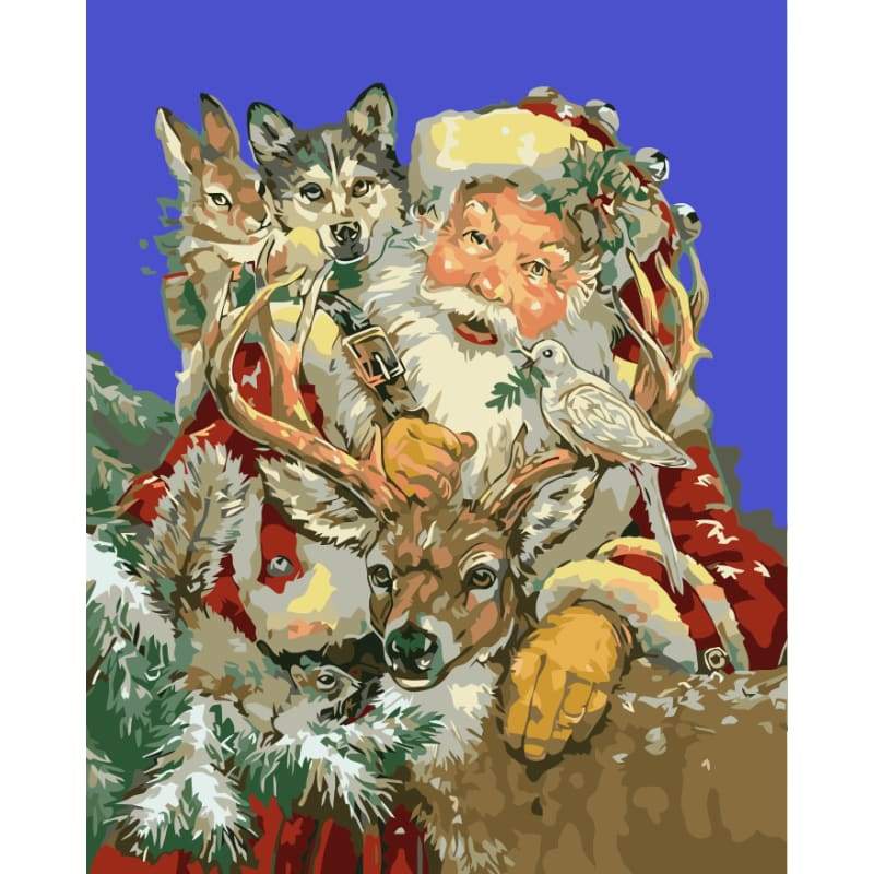 Santa Claus Diy Paint By Numbers Kits WM-396 - NEEDLEWORK KITS