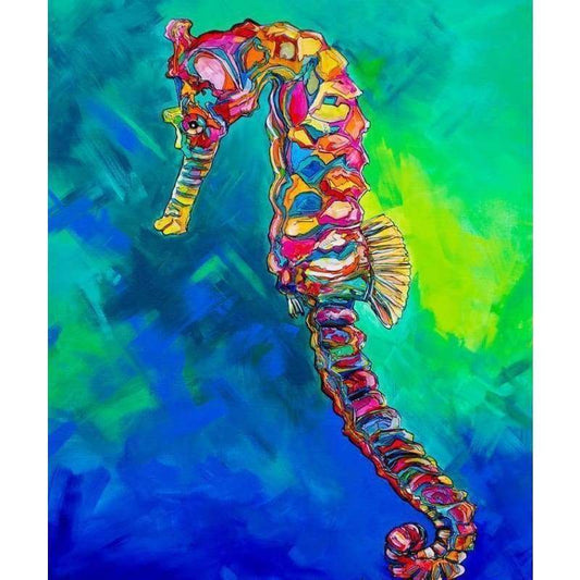Seahorse Diy Paint By Numbers Kits QFA90071 - NEEDLEWORK KITS