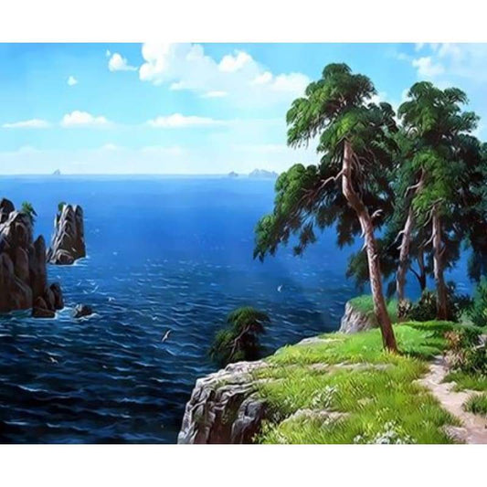Seascape Landscape Diy Paint By Numbers Kits ZXQ3426 - NEEDLEWORK KITS