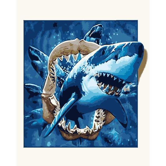 Shark Diy Paint By Numbers Kits WM-485 - NEEDLEWORK KITS