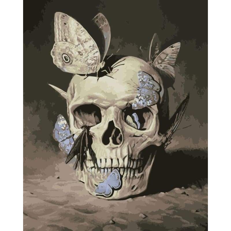 Skull Diy Paint By Numbers Kits WM-1236 - NEEDLEWORK KITS