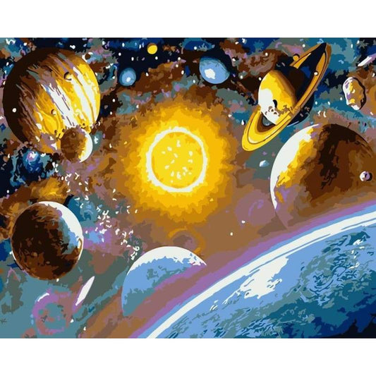 Space Diy Paint By Numbers Kits WM-972 - NEEDLEWORK KITS