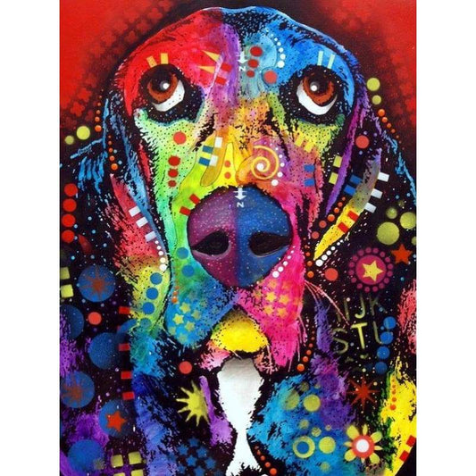 5D Diamond Painting Kits Colorful Dog Bedazzled