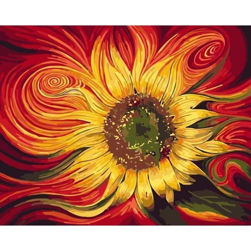 Sunflower Diy Paint By Numbers Kits SY-4050-CF008 - NEEDLEWORK KITS