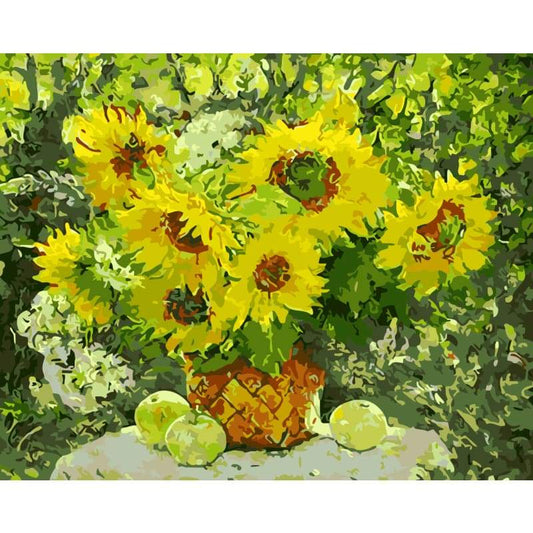 Sunflower Diy Paint By Numbers Kits WM-763 - NEEDLEWORK KITS
