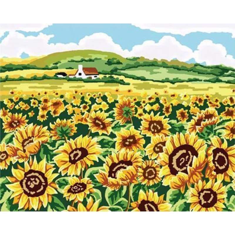 Sunflower Diy Paint By Numbers Kits ZXB500 - NEEDLEWORK KITS
