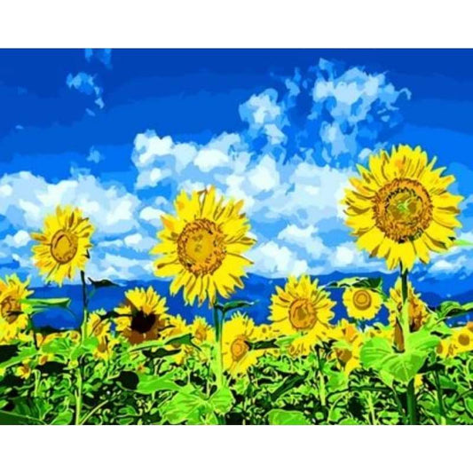 Sunflower Diy Paint By Numbers Kits ZXQ1490 - NEEDLEWORK KITS