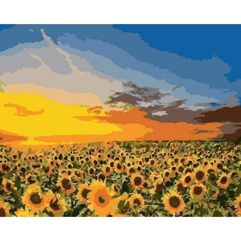 Sunflower Diy Paint By Numbers Kits ZXQ1955 - NEEDLEWORK KITS