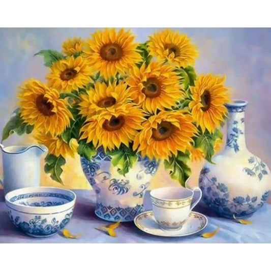 Sunflower Diy Paint By Numbers Kits ZXQ2394 - NEEDLEWORK KITS