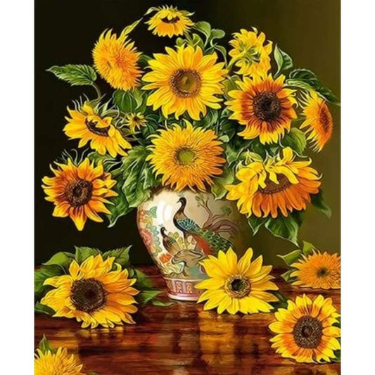 Sunflower Diy Paint By Numbers Kits ZXQ3720 - NEEDLEWORK KITS