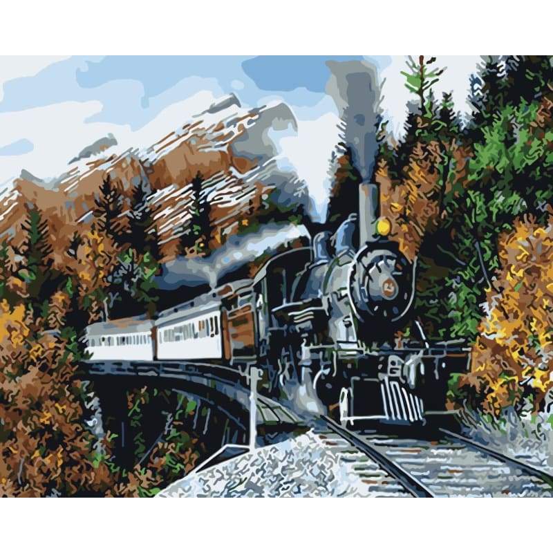 Train Diy Paint By Numbers Kits WM-1273 - NEEDLEWORK KITS